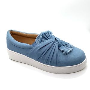 Catherine Malandrino Drapie Platform Denim Sneaker